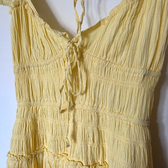 Free People Feeling Bonita Cotton Midi Dress Yellow Size XS NWT - Picture 5 of 11